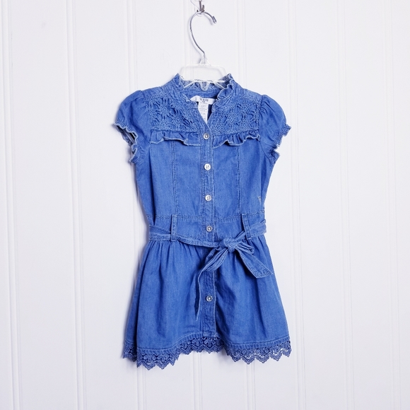 Guess Other - Guess Detailed Trim Tied Jean Dress 2T
